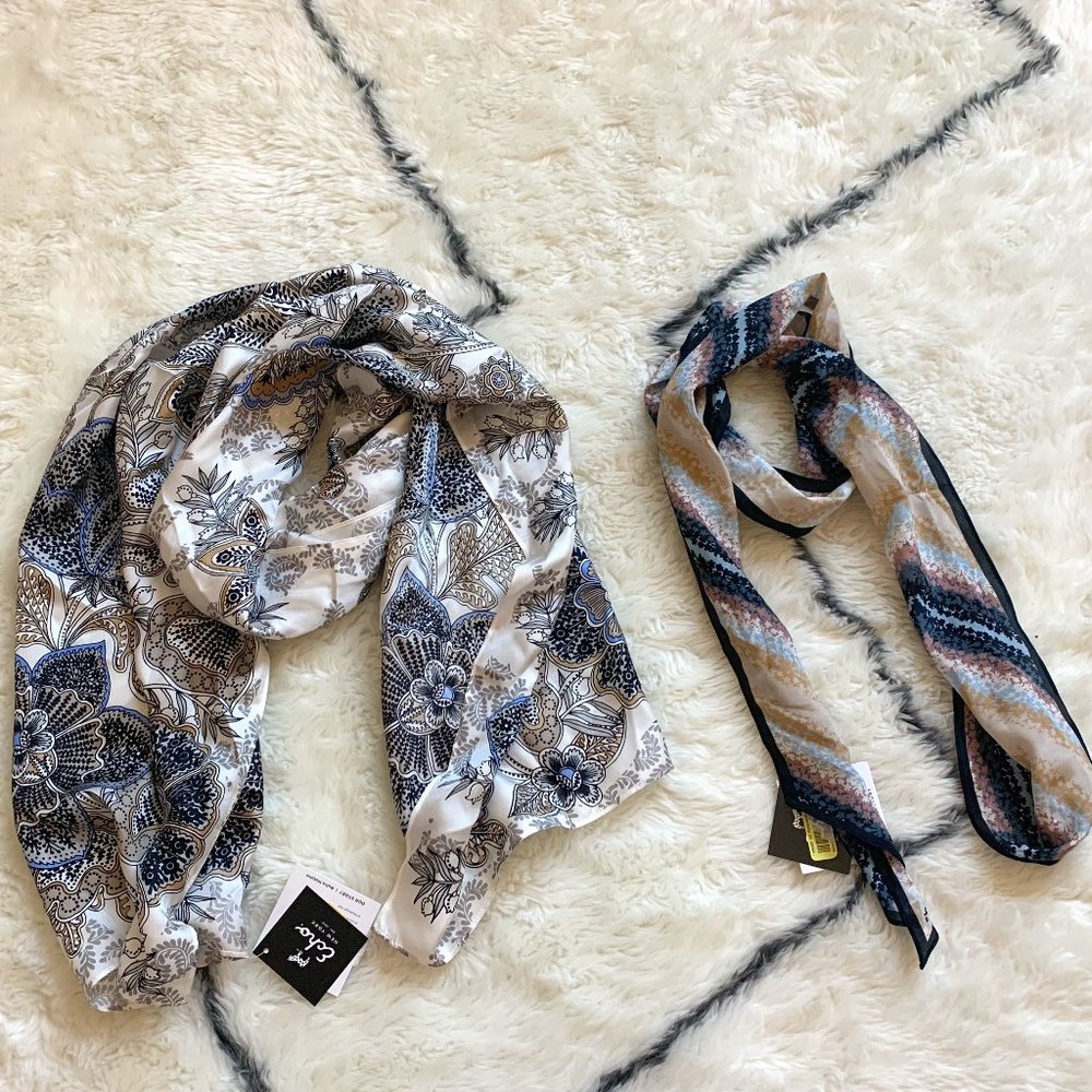 NWT Pair of Ecco Silk Scarves